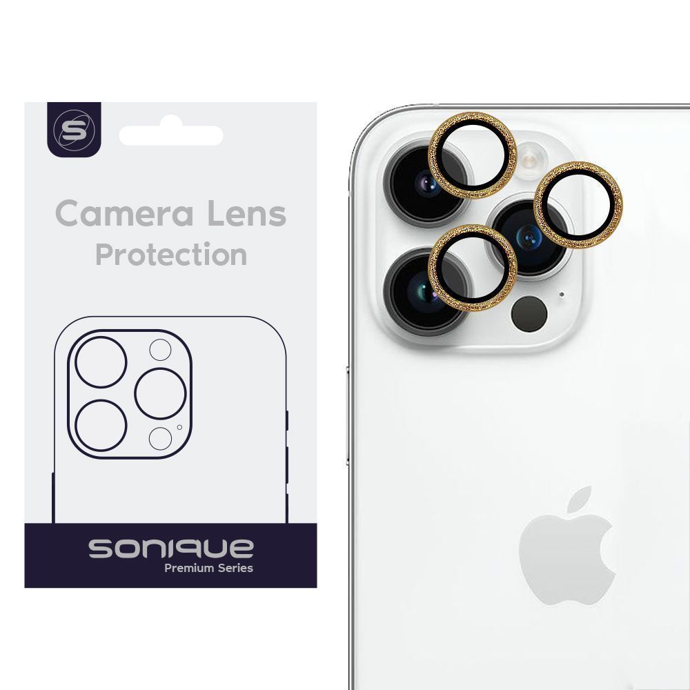 Camera Protection Sonique Glitter Lens Pro Apple iPhone 14 Pro / iPhone 14 Pro Max Gold