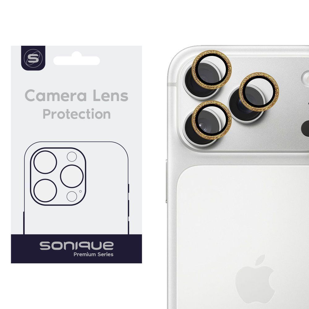 Camera Protection Sonique Glitter Lens Pro Apple iPhone 17 Pro / iPhone 17 Pro Max Gold