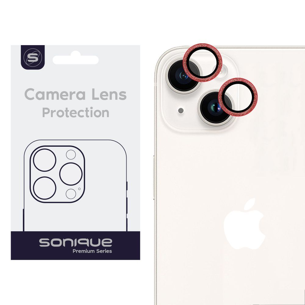 Camera Protection Sonique Glitter Lens Pro Apple iPhone 14 / iPhone 14 Plus Red