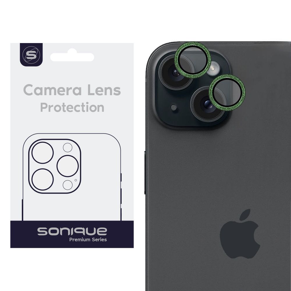 Camera Protection Sonique Glitter Lens Pro Apple iPhone 15 / iPhone 15 Plus Green