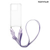 Θήκη Σιλικόνης με Strap Sonique Armor Clear Honor 400 Lite 5G Λιλά