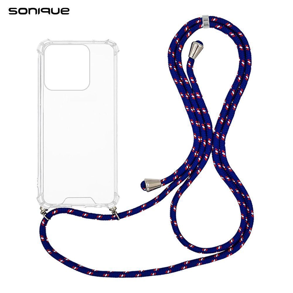 Θήκη Σιλικόνης με Κορδόνι Sonique Armor Clear Honor 400 Lite 5G Rainbow Μπλε