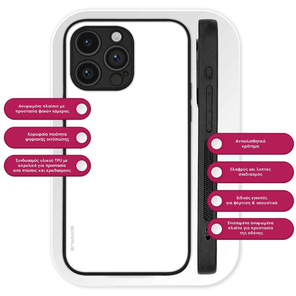 Θήκη Sonique ColorBloc Series για Nothing Phone 3a Λευκό