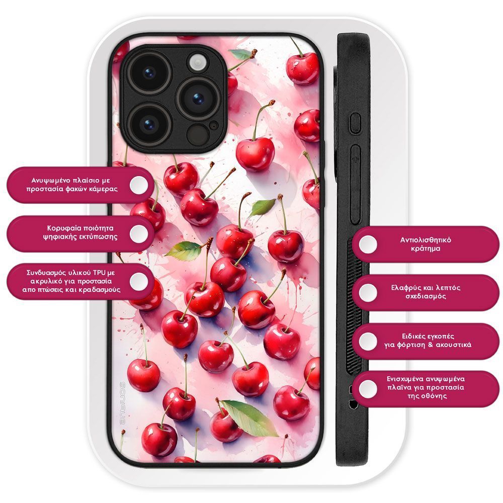 Θήκη Sonique Fruit Series για Nothing Phone 3a Κεράσι