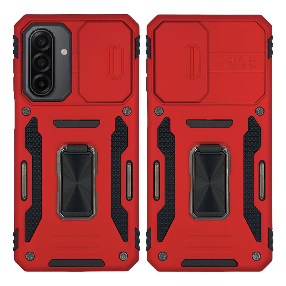 Θήκη Ring Armor CamShield Sonique για Samsung Galaxy A17 4G / Galaxy A17 5G / Galaxy A18 4G / Galaxy A18 5G Κόκκινο