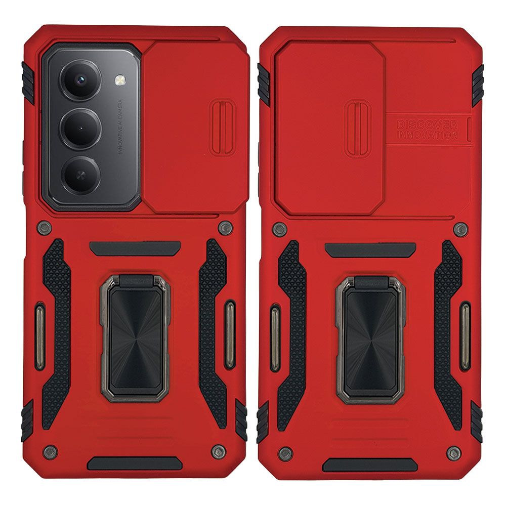 Θήκη Ring Armor CamShield Sonique για Xiaomi Redmi 15 4G / Redmi 15 5G Κόκκινο