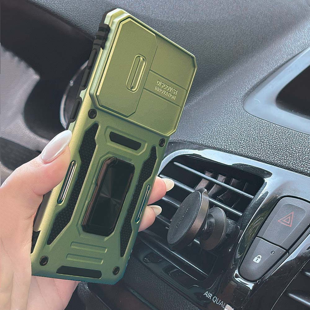 Θήκη Ring Armor CamShield Sonique για Xiaomi Redmi 15 4G / Redmi 15 5G Χακί