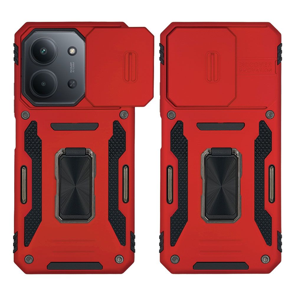 Θήκη Ring Armor CamShield Sonique για Xiaomi Redmi 15C 4G 173mm / Redmi 15C 5G 173mm / Poco C85 4G Κόκκινο