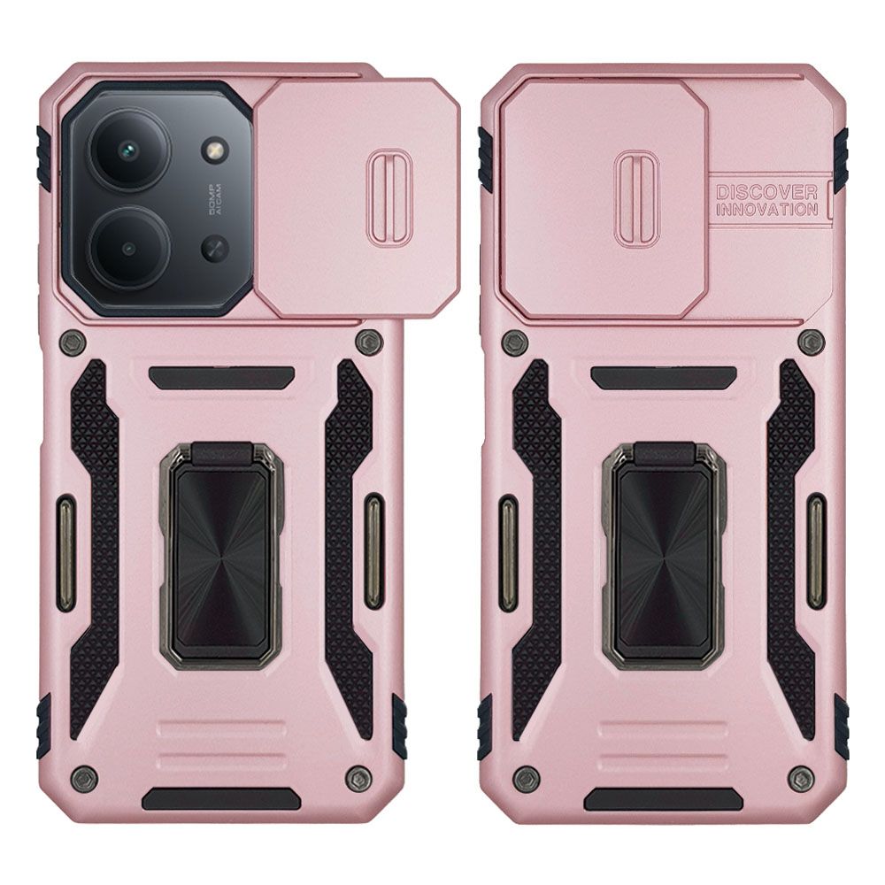 Θήκη Ring Armor CamShield Sonique για Xiaomi Redmi 15C 4G 173mm / Redmi 15C 5G 173mm / Poco C85 4G Ροζ Χρυσό