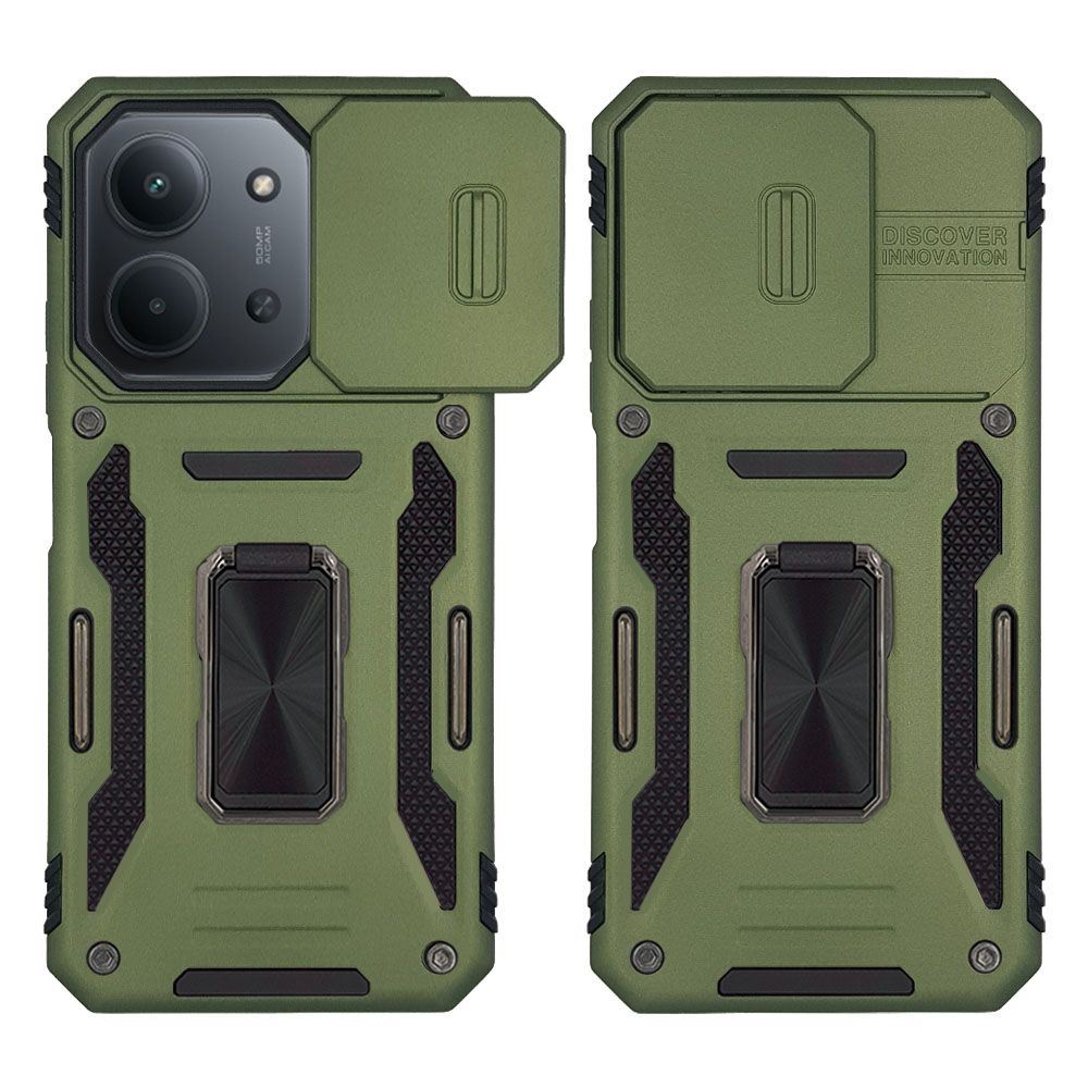 Θήκη Ring Armor CamShield Sonique για Xiaomi Redmi 15C 4G 173mm / Redmi 15C 5G 173mm / Poco C85 4G Χακί
