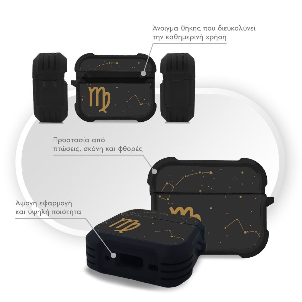 Θήκη Σιλικόνης Sonique Zodiac Series για AirPods Pro / Pro 2 Virgo