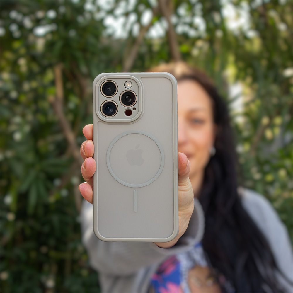 Θήκη Magnetic MagFrost Sonique Apple iPhone 14 Pro Max Ανοιχτό Γκρι