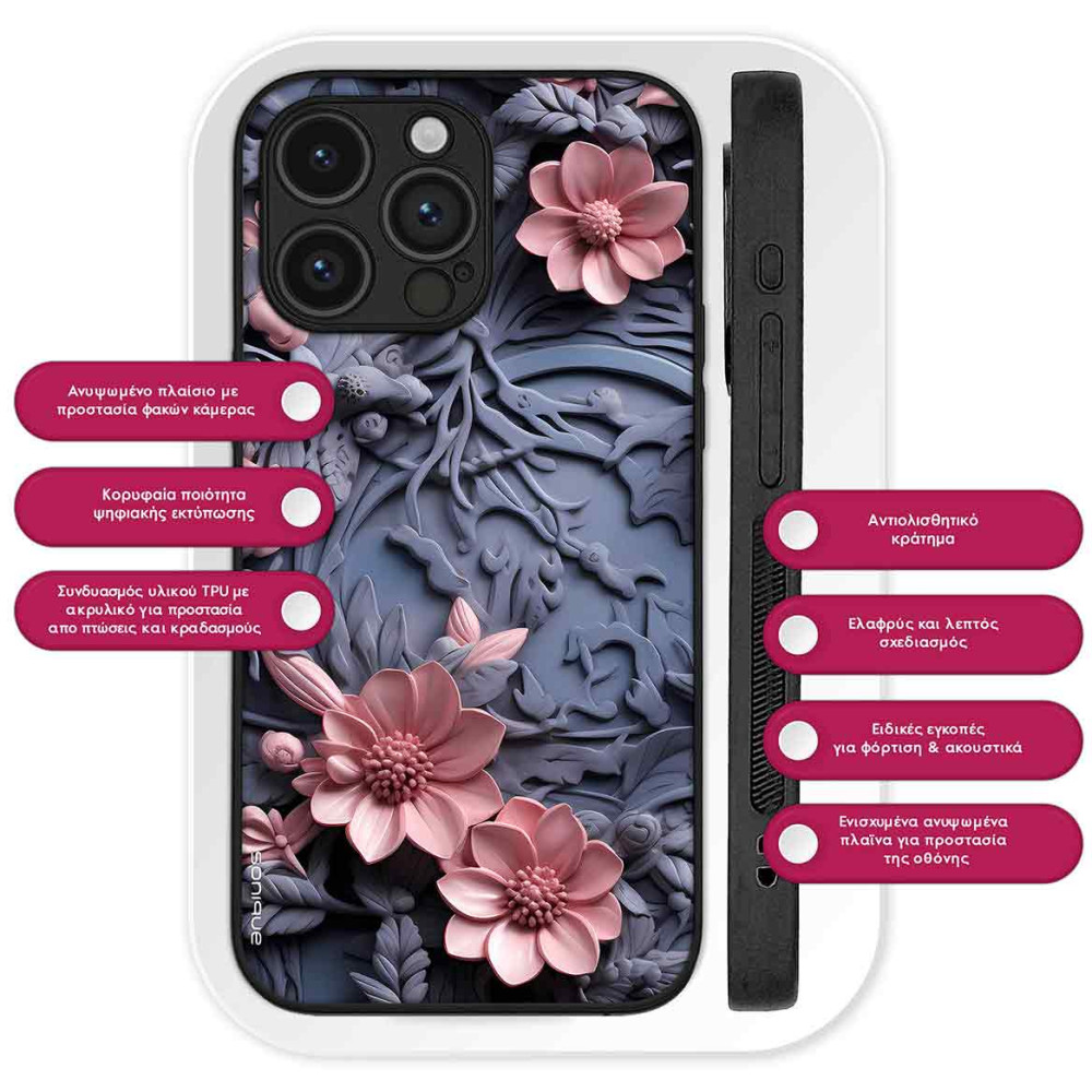 Θήκη Sonique 3D Flower Series για Realme 16 Pro 5G Ροζ 02