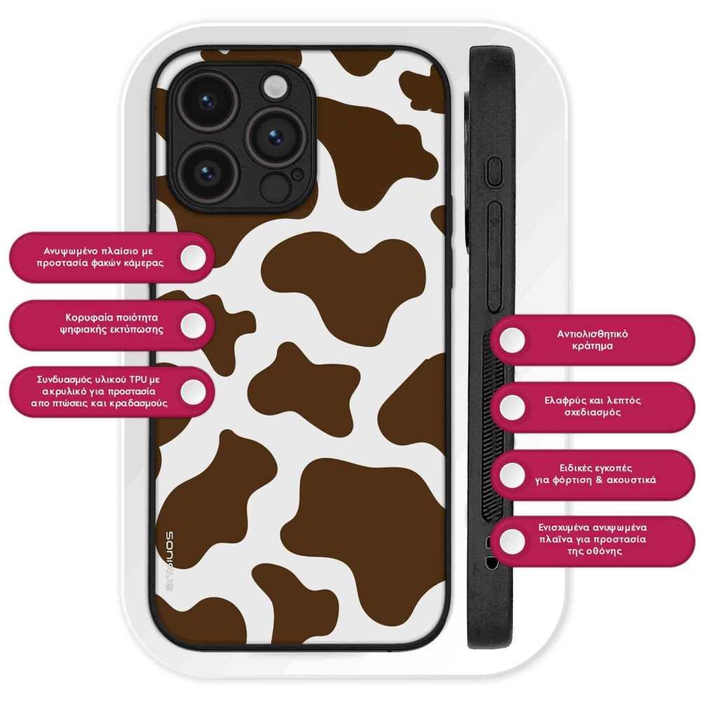 Θήκη Sonique Animal Print Series για Realme 16 Pro Plus Cow 02