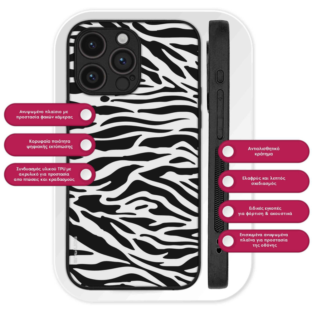 Θήκη Sonique Animal Print Series για Realme 16 Pro Plus Zebra