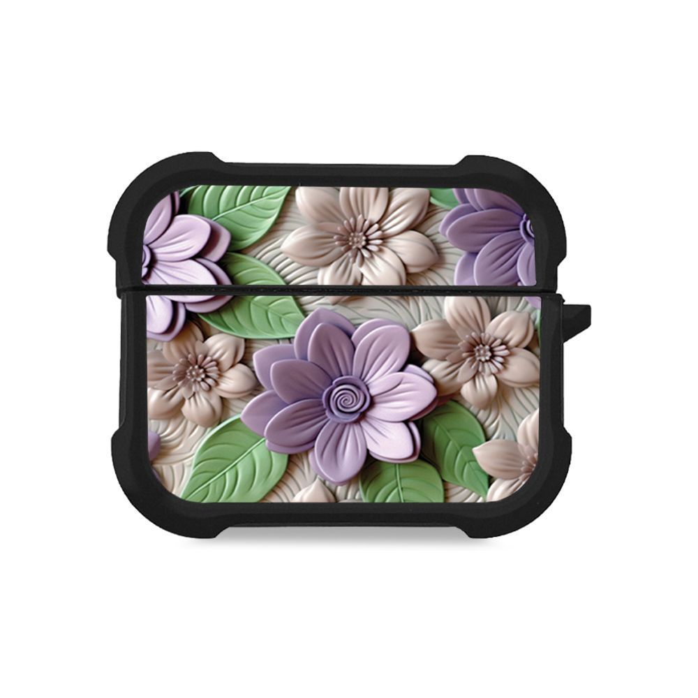 Θήκη Σιλικόνης Sonique 3D Flower Series για AirPods Pro 3 Βιολετί