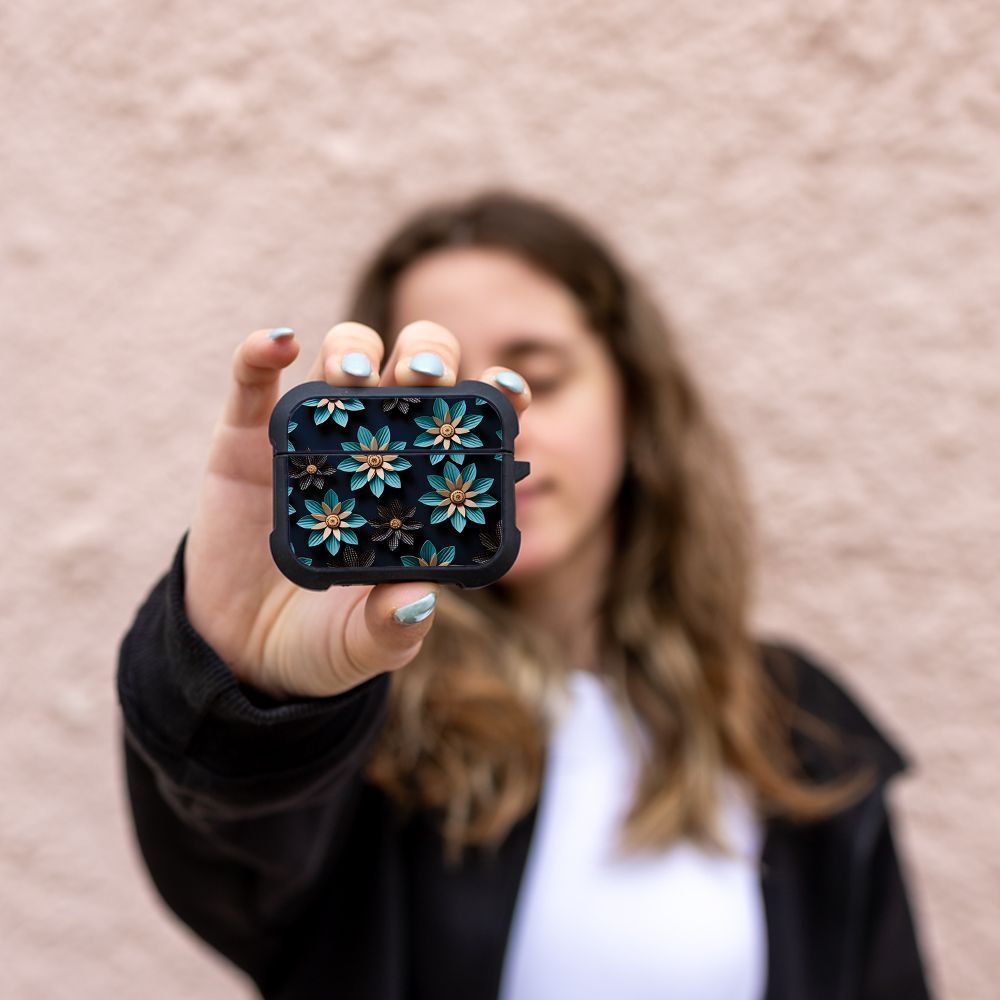 Θήκη Σιλικόνης Sonique 3D Flower Series για AirPods Pro 3 Γαλάζιο