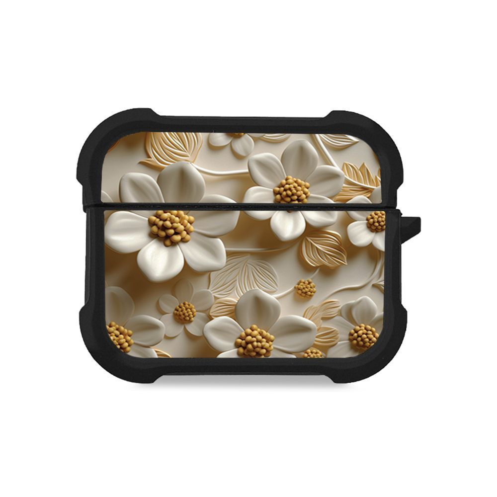 Θήκη Σιλικόνης Sonique 3D Flower Series για AirPods Pro 3 Λευκό