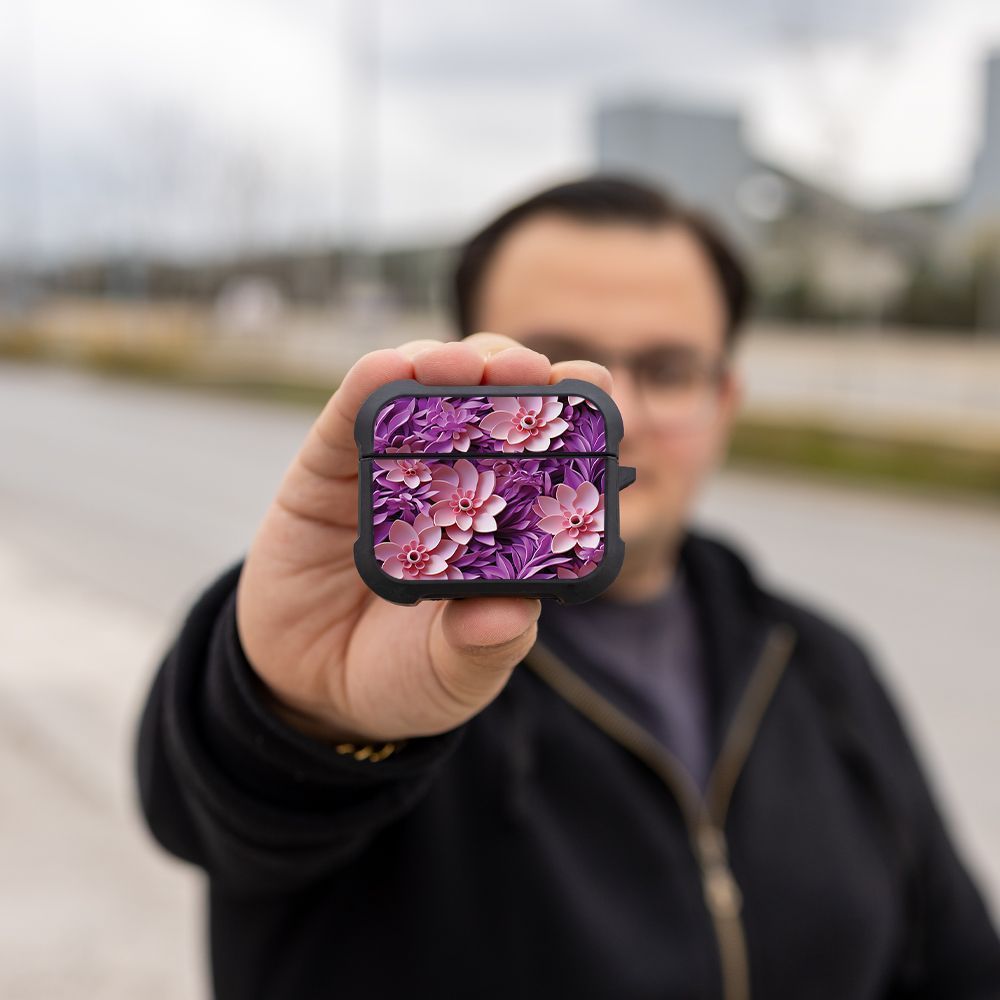 Θήκη Σιλικόνης Sonique 3D Flower Series για AirPods Pro 3 Ροζ