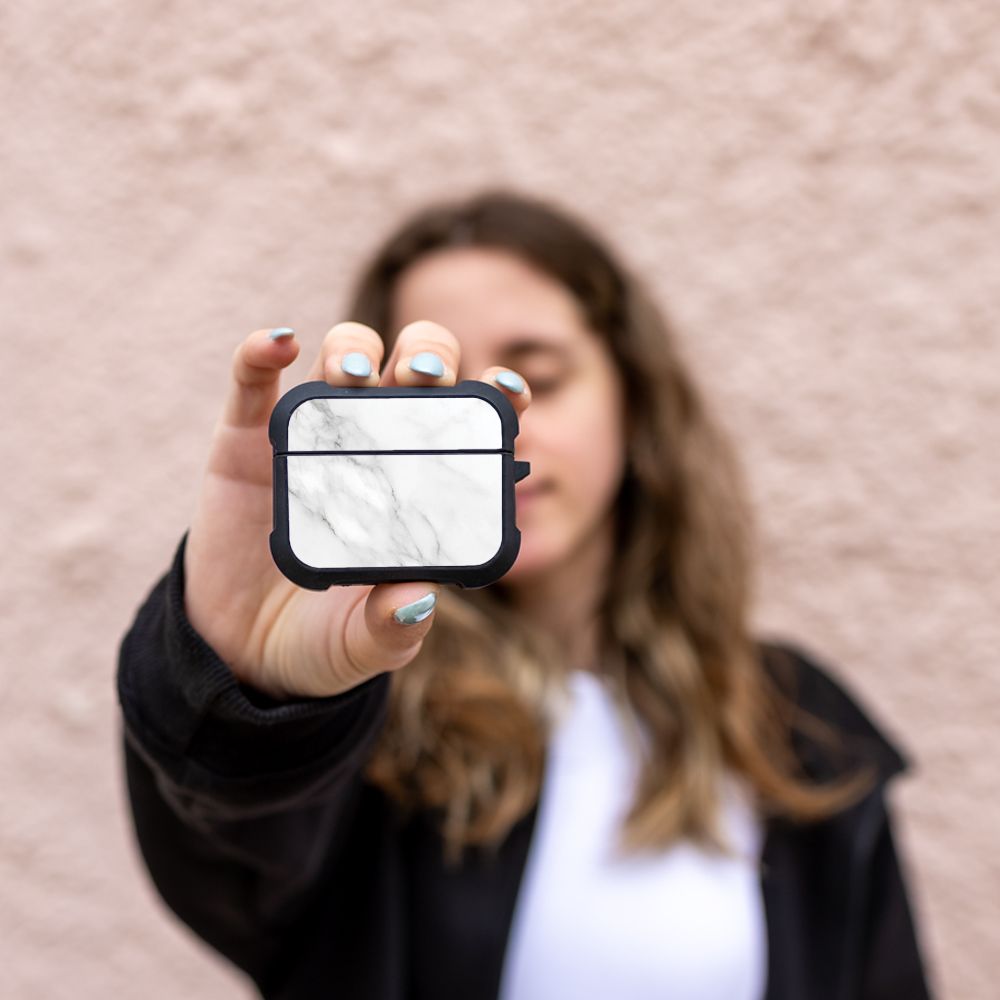 Θήκη Σιλικόνης Marble Series για AirPods Pro 3 Λευκό