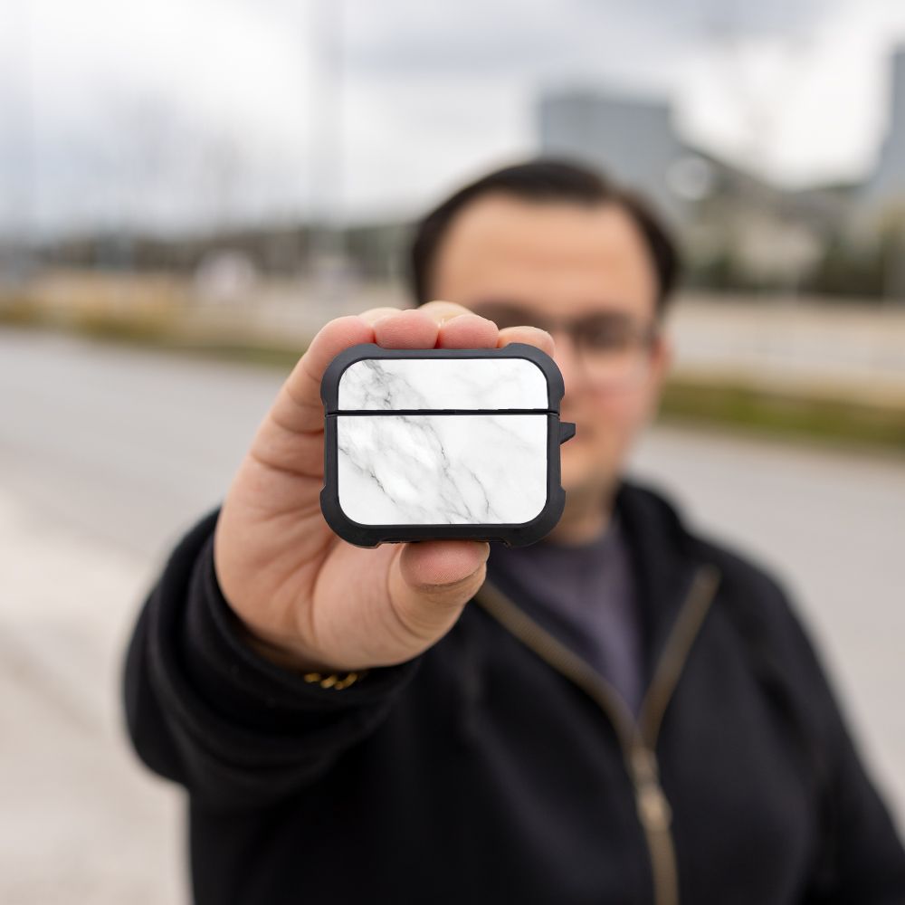 Θήκη Σιλικόνης Marble Series για AirPods Pro 3 Λευκό