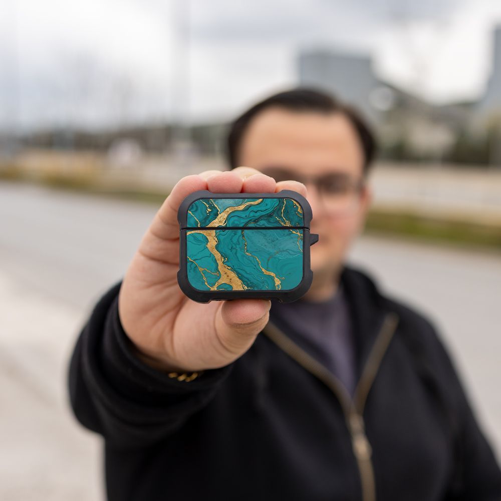 Θήκη Σιλικόνης Marble Series για AirPods Pro 3 Πράσινο