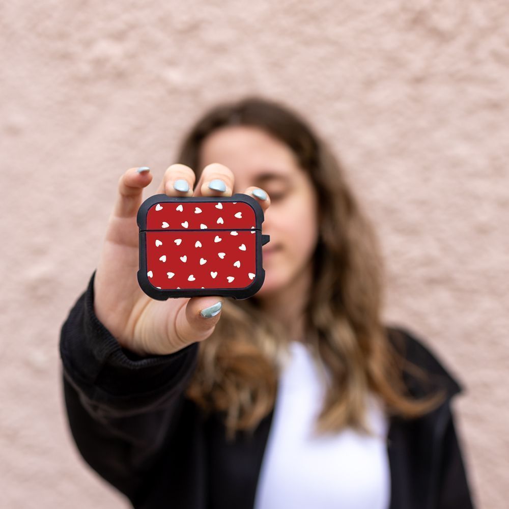 Θήκη Σιλικόνης Sonique Heart Series για AirPods Pro 3 Κόκκινο