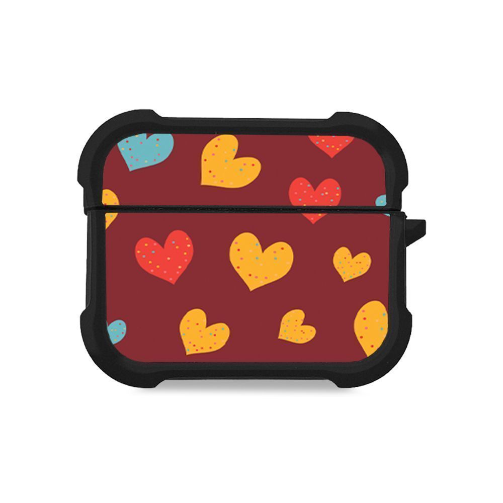 Θήκη Σιλικόνης Sonique Heart Series για AirPods Pro 3 Μπορντώ