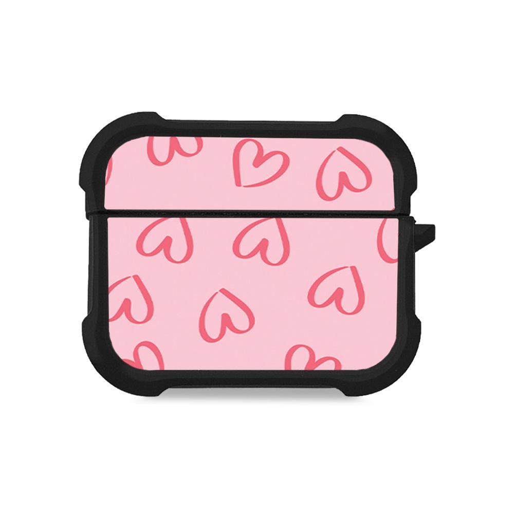 Θήκη Σιλικόνης Sonique Heart Series για AirPods Pro 3 Ροζ