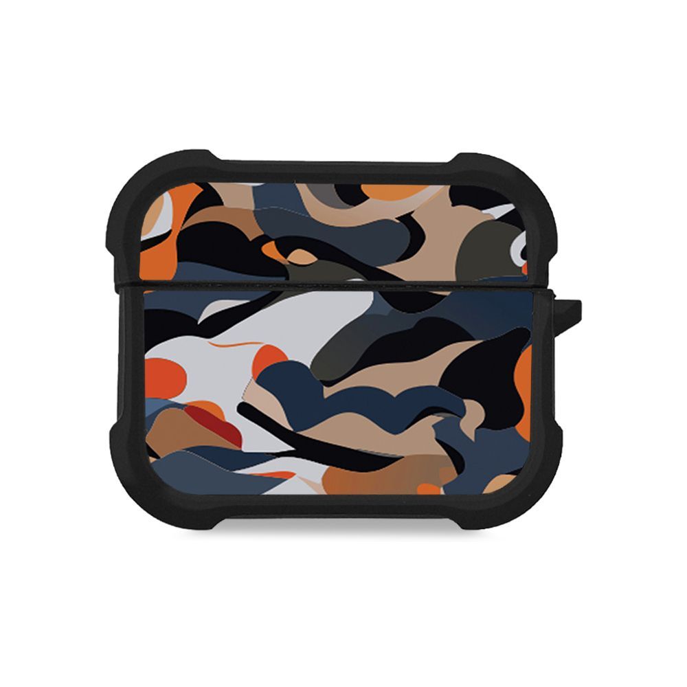 Θήκη Σιλικόνης Sonique Camouflage Army Series για AirPods Pro 3 Πορτοκαλί