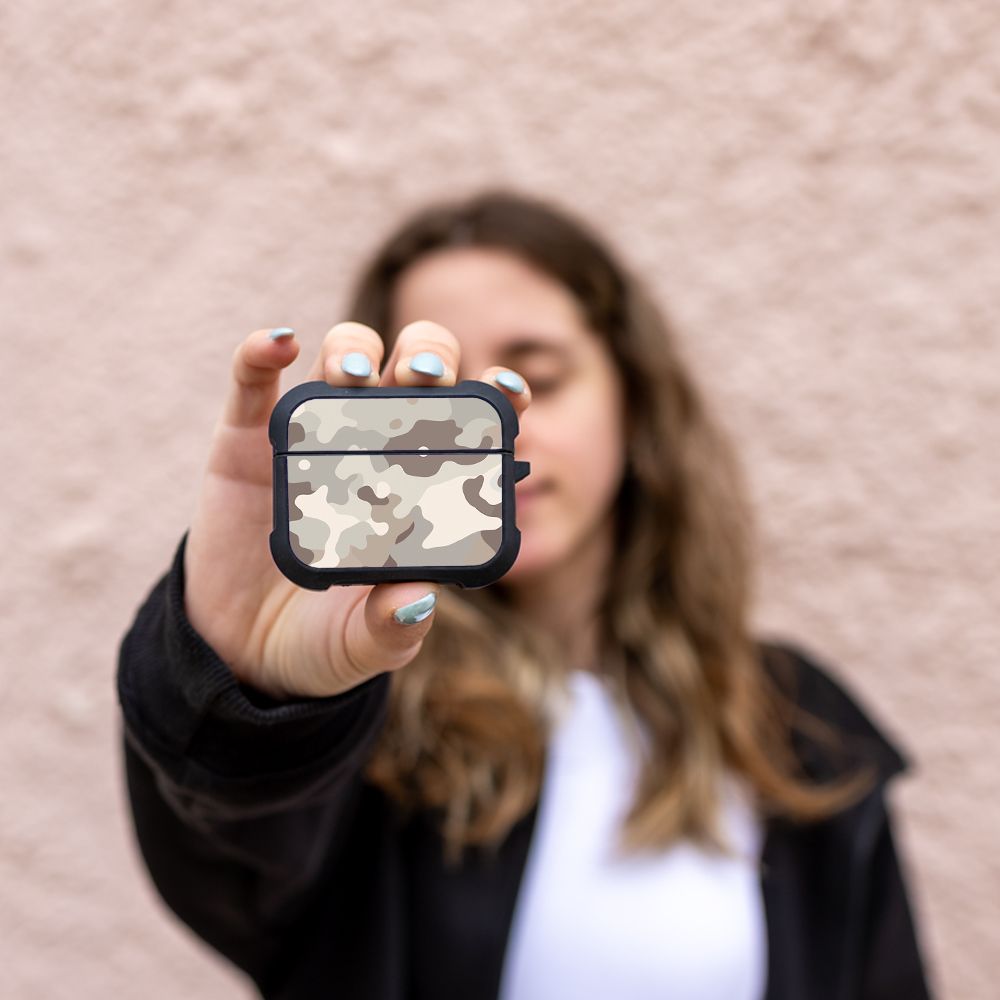 Θήκη Σιλικόνης Sonique Camouflage Army Series για AirPods Pro 3 Μπεζ