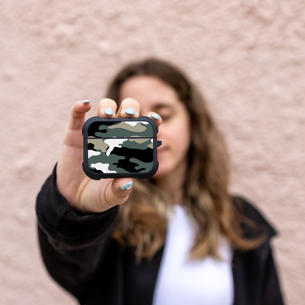 Θήκη Σιλικόνης Sonique Camouflage Army Series για AirPods Pro 3 Χακί