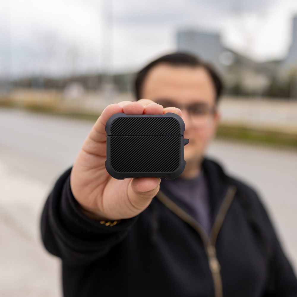 Θήκη Σιλικόνης Sonique Carbon Series για AirPods Pro 3 Μαύρο