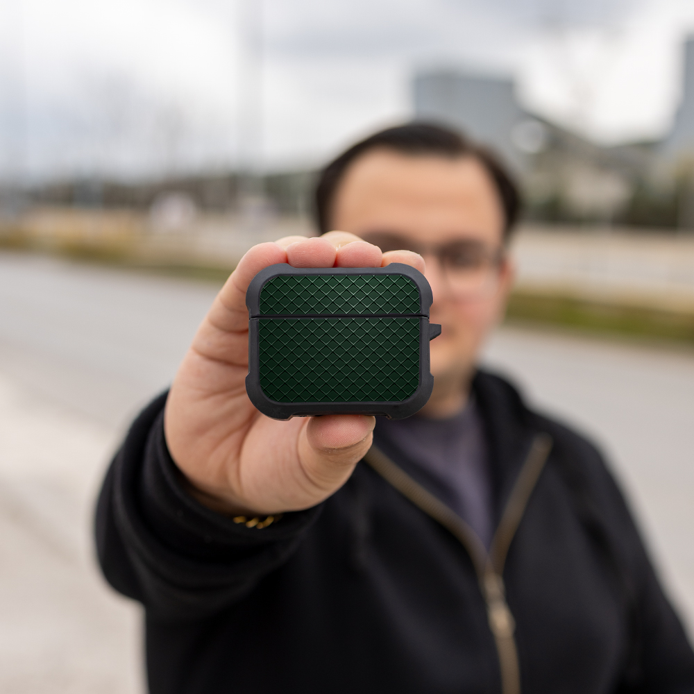 Θήκη Σιλικόνης Sonique Carbon Series για AirPods Pro 3 Πράσινο