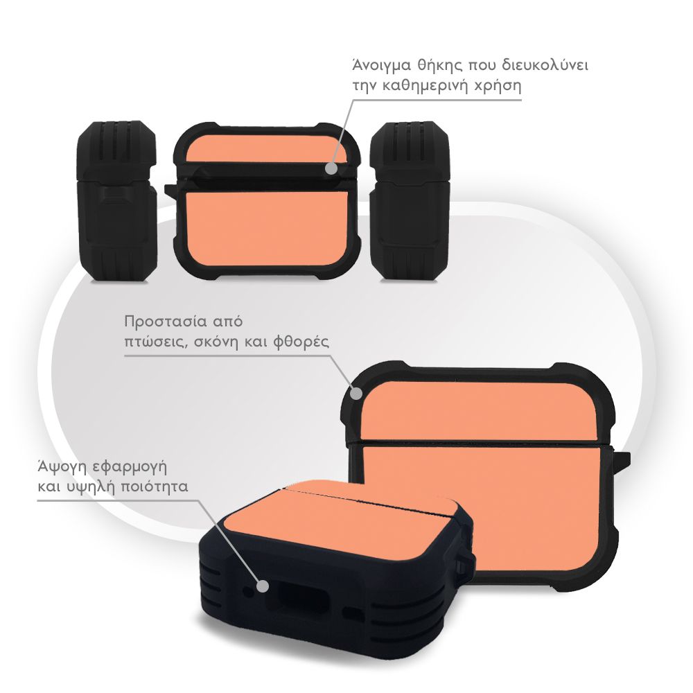 Θήκη Σιλικόνης Sonique ColorBloc Series για AirPods Pro 3 Κοραλί