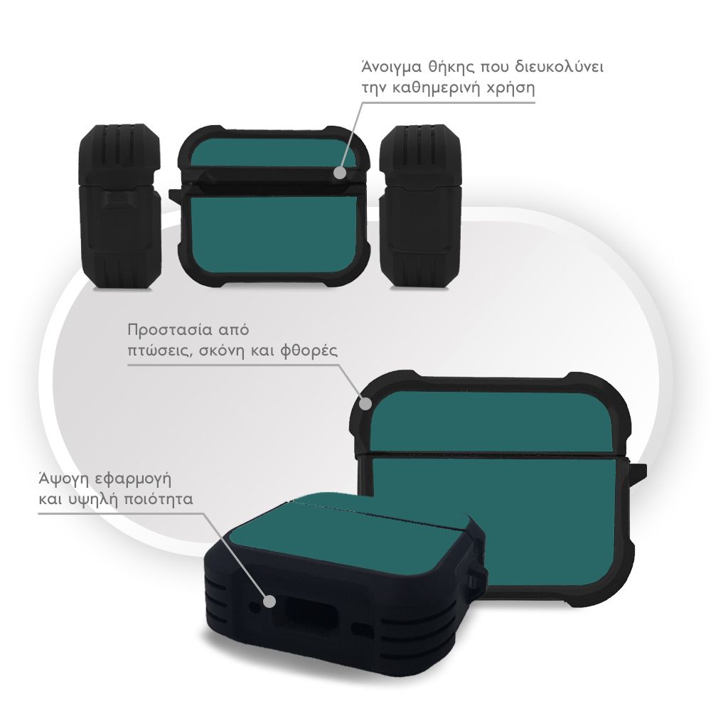 Θήκη Σιλικόνης Sonique ColorBloc Series για AirPods Pro 3 Πετρόλ