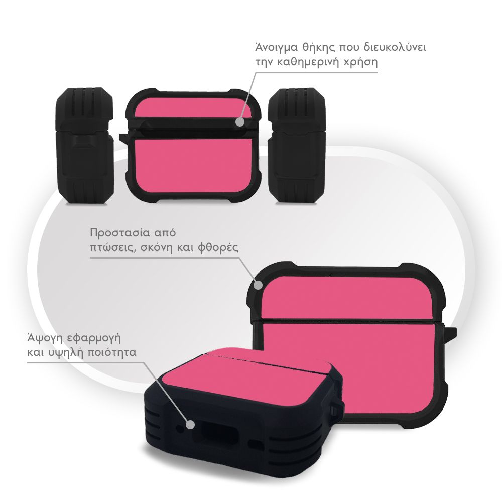 Θήκη Σιλικόνης Sonique ColorBloc Series για AirPods Pro 3 Ροζ