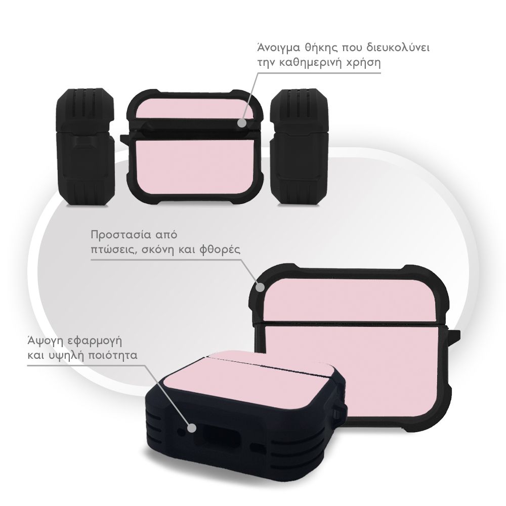 Θήκη Σιλικόνης Sonique ColorBloc Series για AirPods Pro 3 Ροζ Ανοιχτό