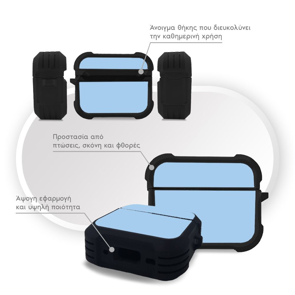 Θήκη Σιλικόνης Sonique ColorBloc Series για AirPods Pro 3 Τιρκουάζ