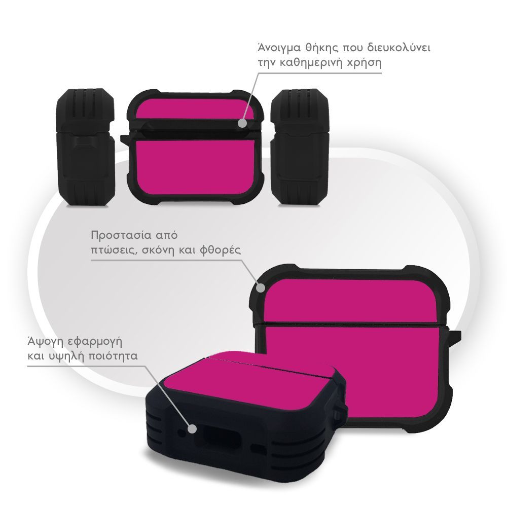 Θήκη Σιλικόνης Sonique ColorBloc Series για AirPods Pro 3 Ματζέντα