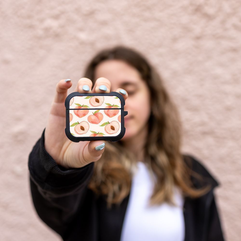 Θήκη Σιλικόνης Sonique Fruit Series για AirPods Pro 3 Ροδάκινο