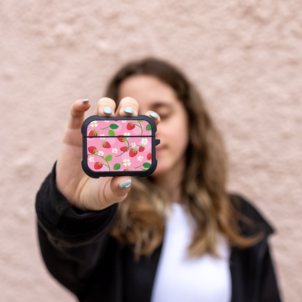 Θήκη Σιλικόνης Sonique Fruit Series για AirPods Pro 3 Φράουλα