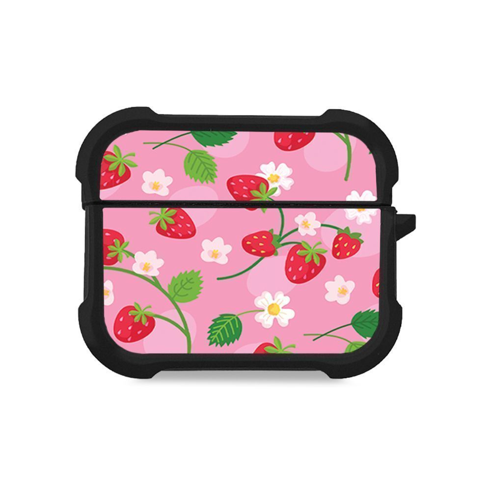 Θήκη Σιλικόνης Sonique Fruit Series για AirPods Pro 3 Φράουλα