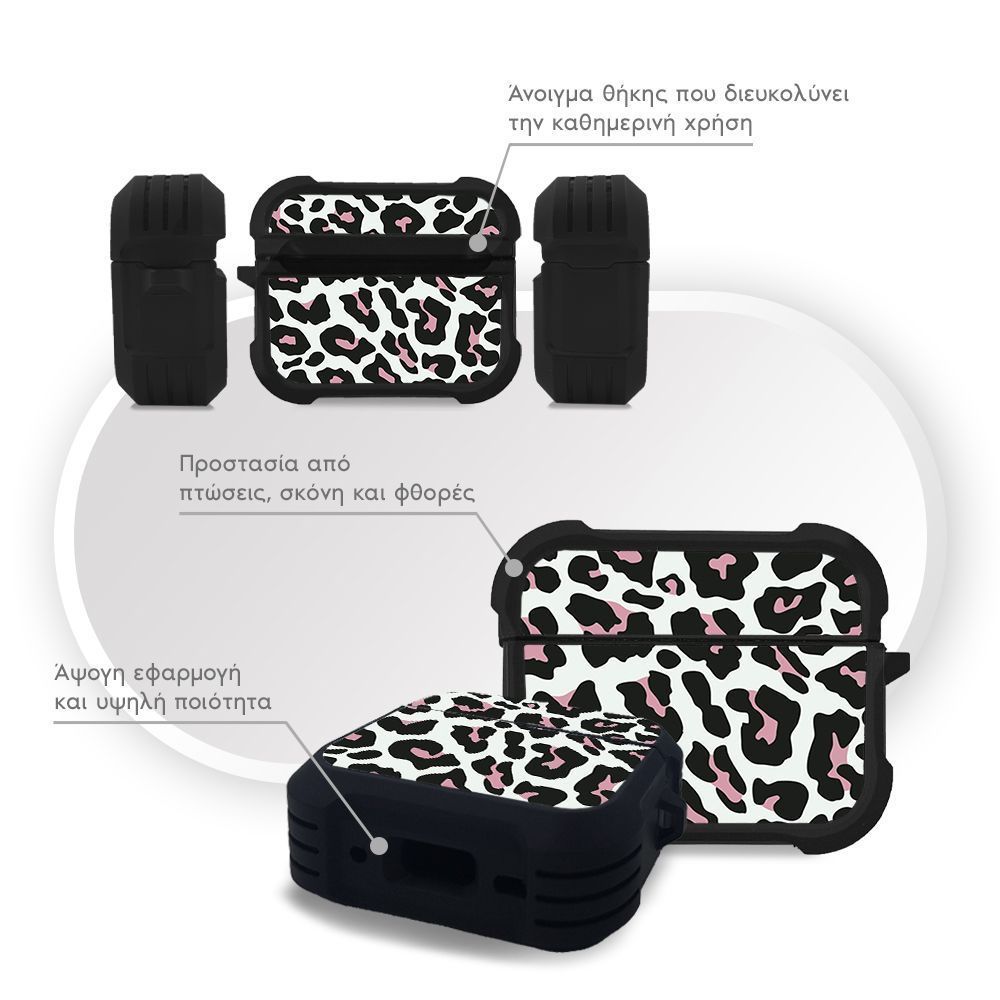 Θήκη Σιλικόνης Sonique Animal Print Series για AirPods Pro 3 Leopard 02