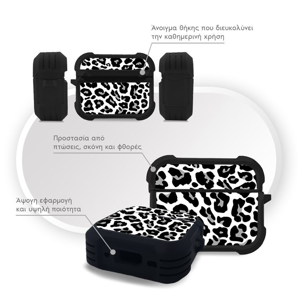 Θήκη Σιλικόνης Sonique Animal Print Series για AirPods Pro 3 Leopard 03