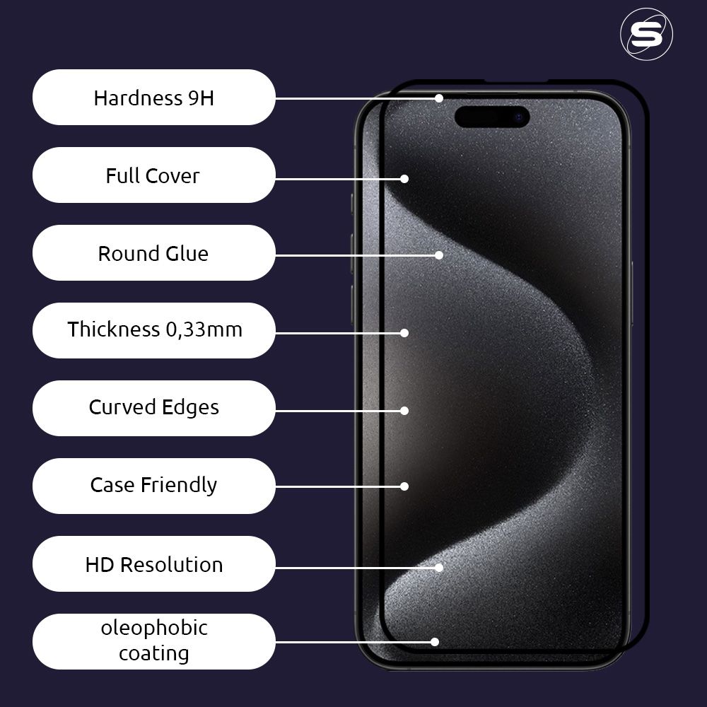 Hardy Glass Sonique Premium Series HD Full Cover 9H Motorola Moto G06 4G / Moto G06 Power 4G Μαύρο