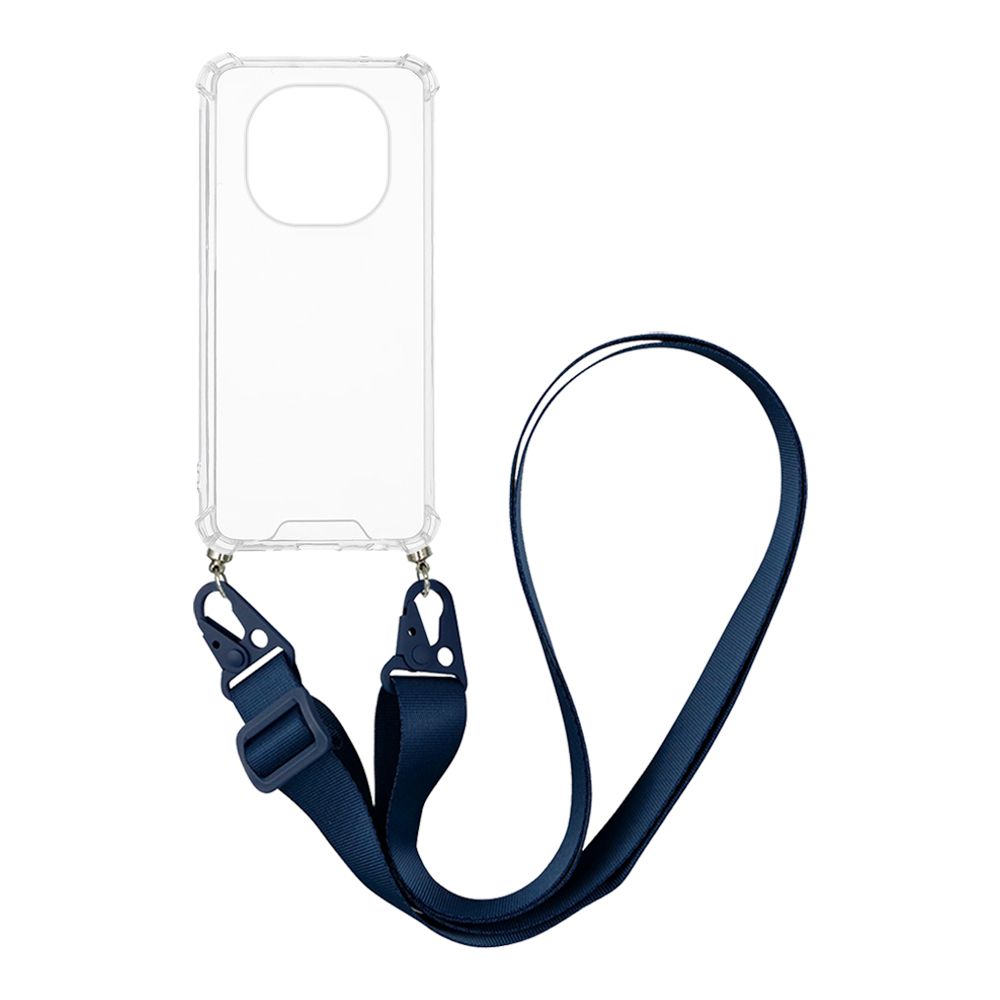 Θήκη Σιλικόνης με Strap Sonique Armor Clear Xiaomi Redmi Note 15 4G / Redmi Note 15 5G / Poco M8 5G Μπλε Σκούρο