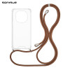 Θήκη Σιλικόνης με Κορδόνι Sonique Armor Clear Xiaomi Redmi Note 15 4G / Redmi Note 15 5G / Poco M8 5G Καφέ