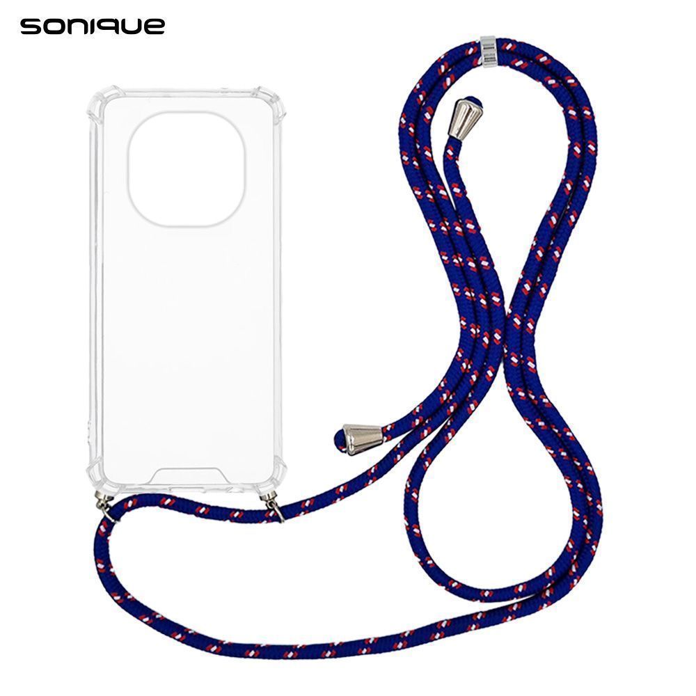 Θήκη Σιλικόνης με Κορδόνι Sonique Armor Clear Xiaomi Redmi Note 15 4G / Redmi Note 15 5G / Poco M8 5G Rainbow Μπλε