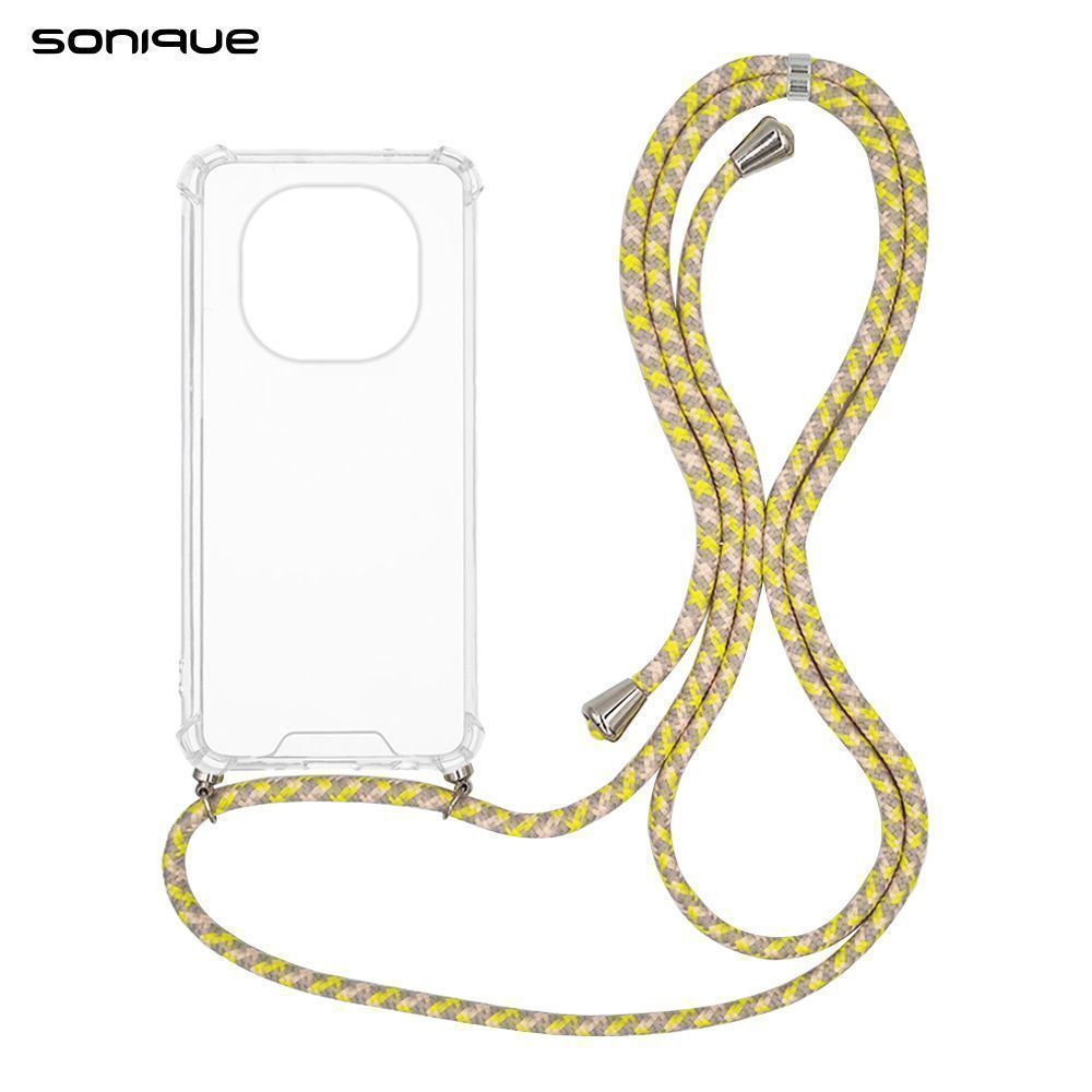 Θήκη Σιλικόνης με Κορδόνι Sonique Armor Clear Xiaomi Redmi Note 15 4G / Redmi Note 15 5G / Poco M8 5G Rainbow Κίτρινο
